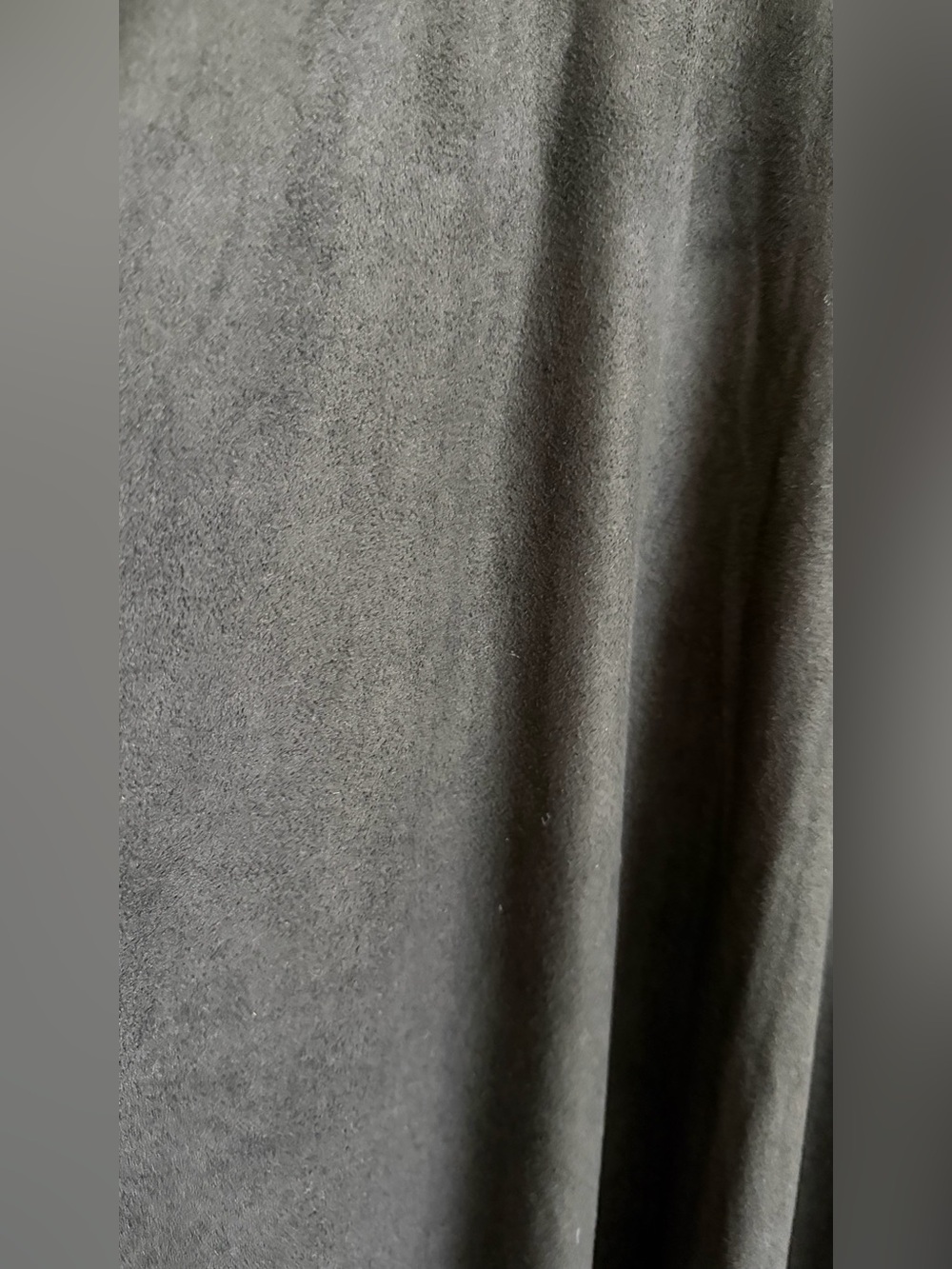 Batik Black Faux Suede A-Line Midi Skirt Sz 38 - Picture 6 of 12